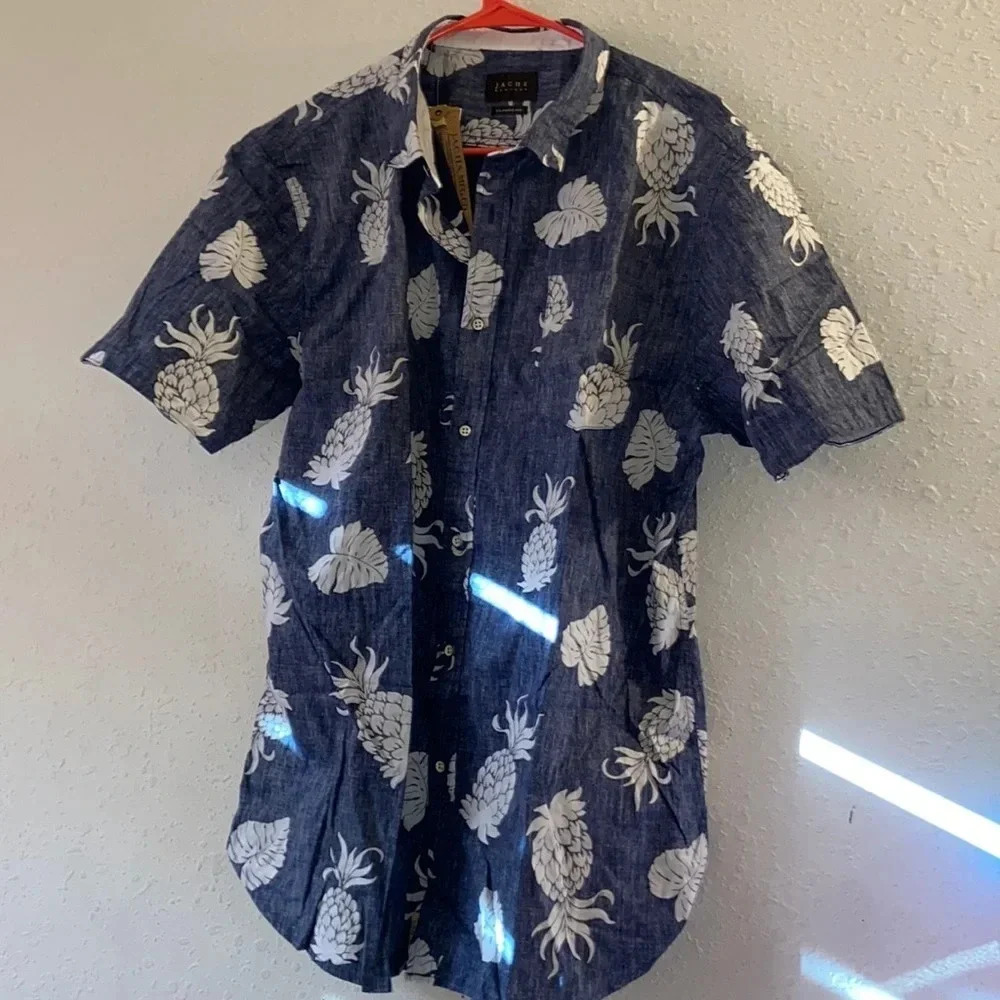 NWT, men’s size 2 XL JACHS, New York button down Hawaiian shirt E1